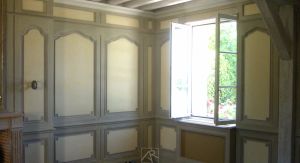 Peinture de décor dans un salon